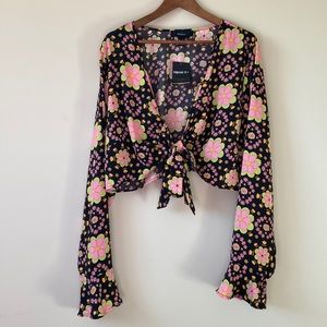Forever 21 Crop Groovy Floral Top